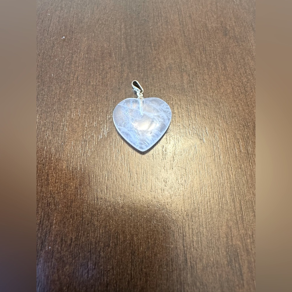 Heart-Shaped Quartz Pendant